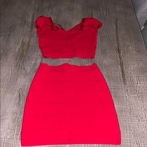 Bebe Red Two Pieace Set